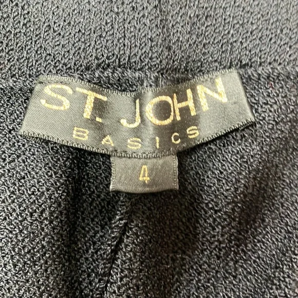 Black St. John Basics Knit Pants